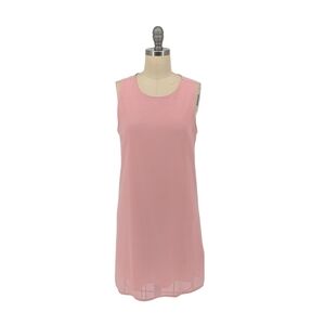 Lilly Rain Shift Dress Pink S preppy casual classic barbiecore tunic chiffon